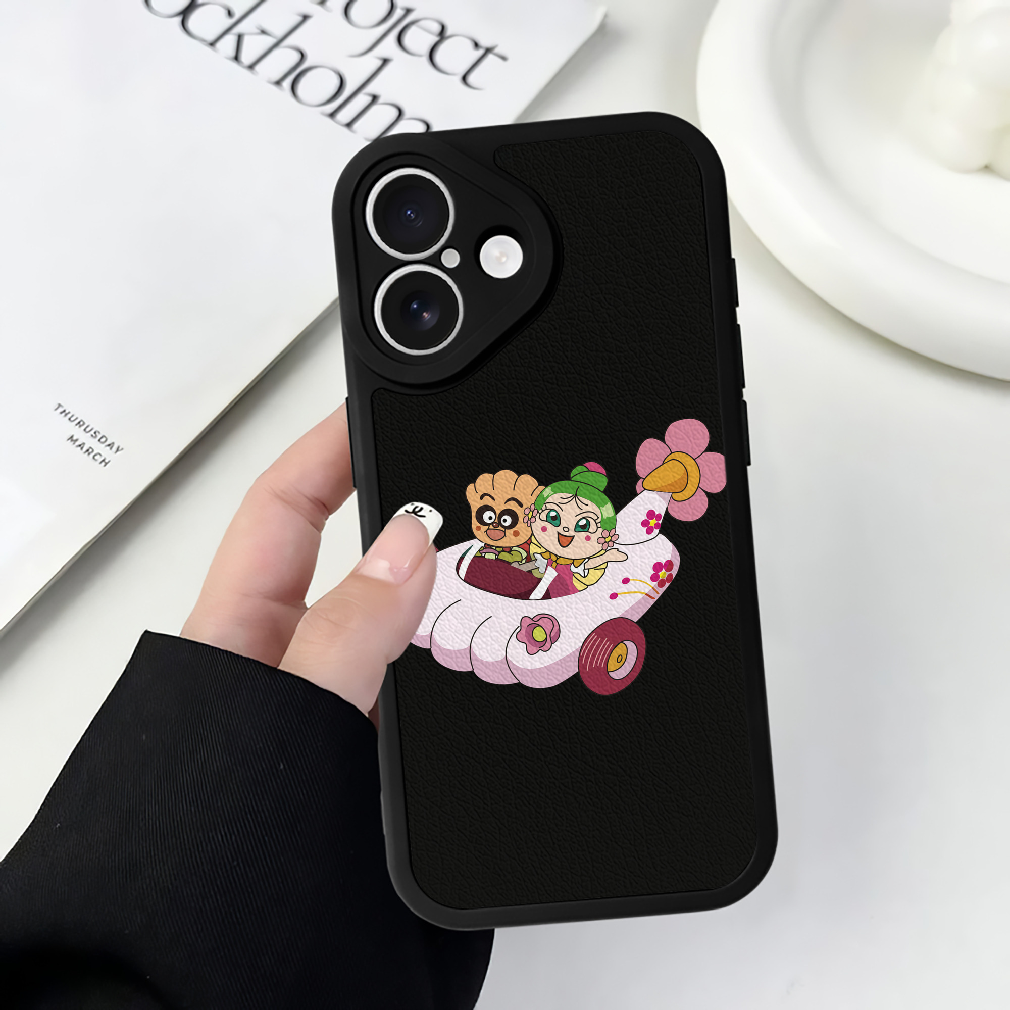 （画像用） アンパンマン Anpanman 【iPhone 16シリーズ対応】シリコンスマホケース（レザー調） 材質：シリコン